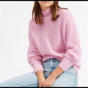 NWT Everlane pink oversized alpaca crew sweater